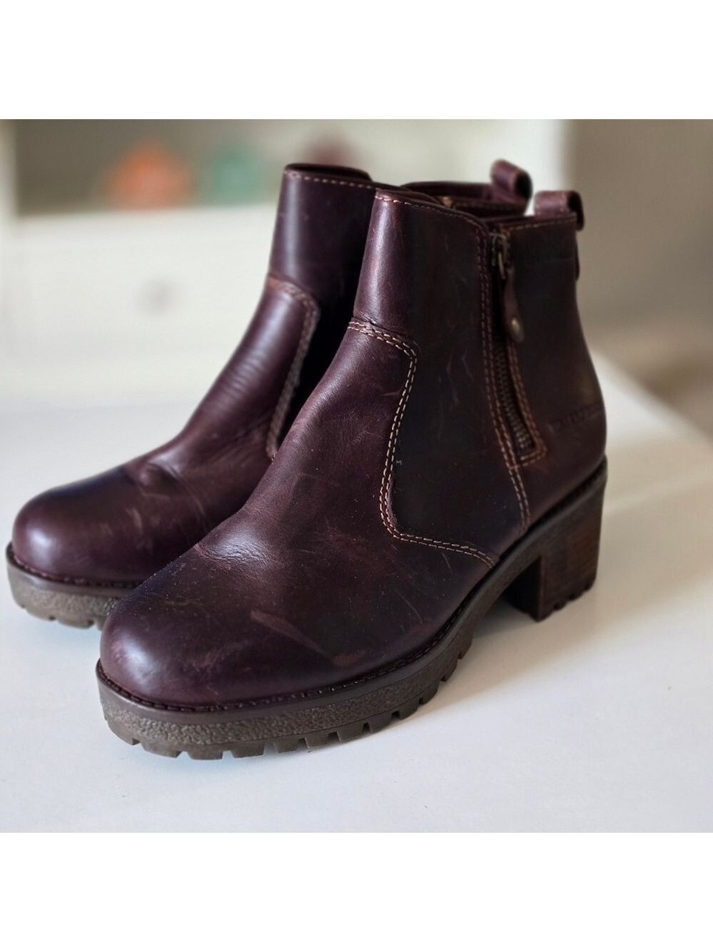 Cougar Daytona Brown Leather Ankle Boots